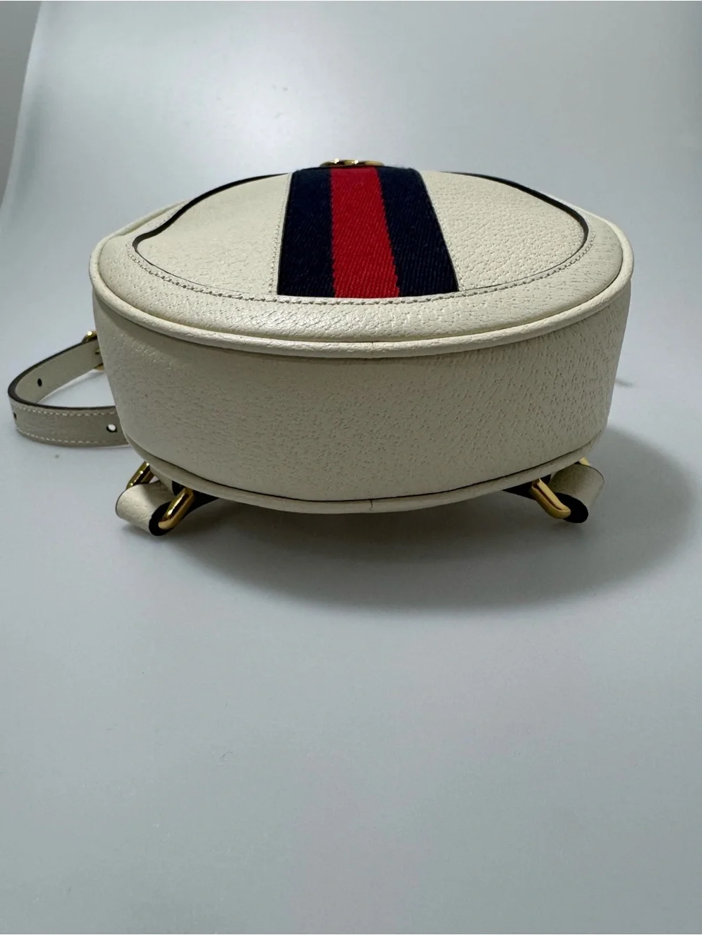 Gucci Ophidia Round Mini Backpack White